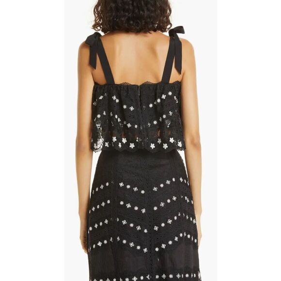 Saloni Jemi Pleated Crop Top, in Multicolor NWT Size 8 - Picture 4 of 11